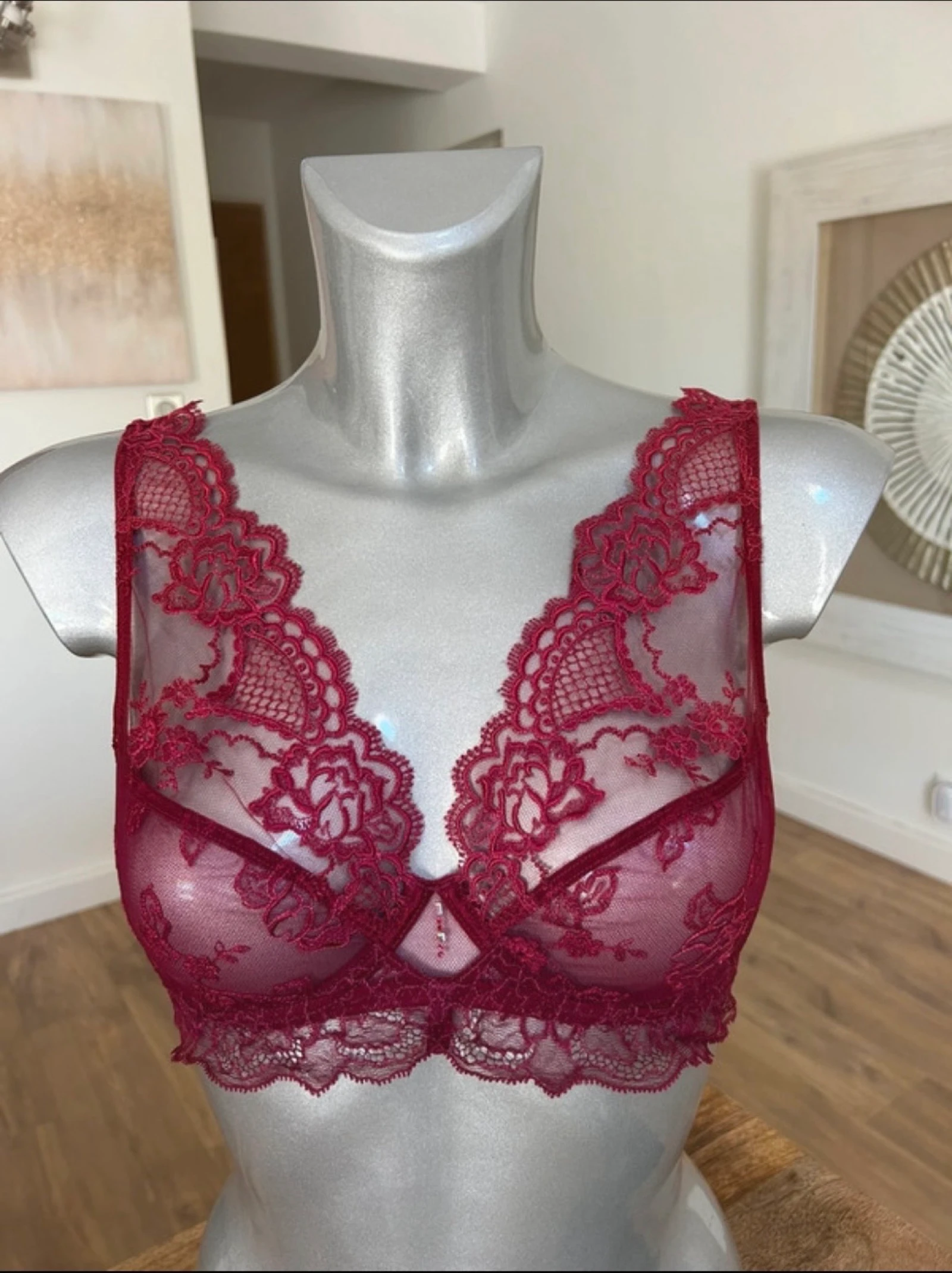 Lise Charmel Prune bra - Calais lace - 90D · Size L · New without tag · Purple – photo 4